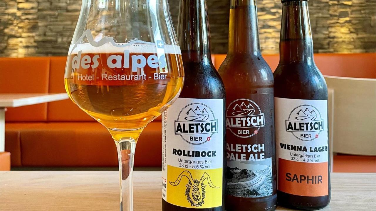 Boutique Und Bier Hotel Des Alpes Fiesch Eksteriør billede